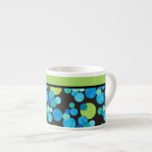 Chic Espresso Mok, Quirky Blue Moons Pattern Espresso Kop (Voorkant rechts)
