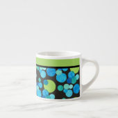 Chic Espresso Mok, Quirky Blue Moons Pattern Kop (Rechts)