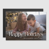 Chic et élégant | Carte magnétique Joyeux Vacances (Devant / Derrière)