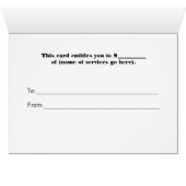 Chic et élégant Sequin Gold Black Carte cadeau (Intérieur Horizontal (Bas))