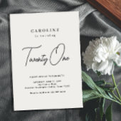 Chic et moderne 21e anniversaire Invitation