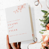 Chic et simple, Blush Peach Wedding Programme