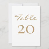 Chic et tendance | Carte de numéro de table minima (Devant)