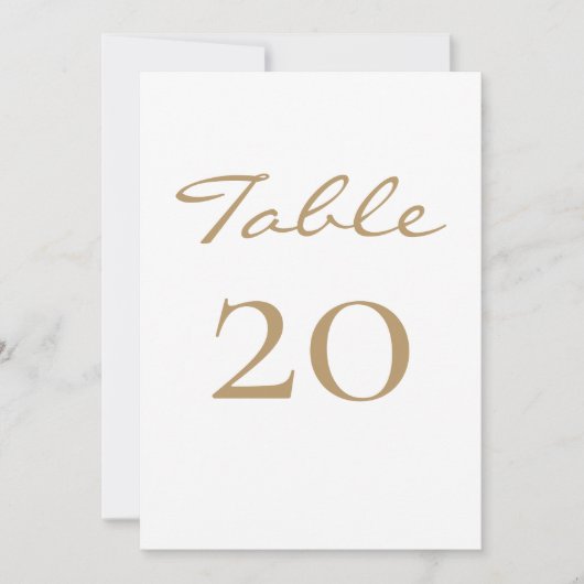 Chic et tendance | Carte de numéro de table minima (Devant)