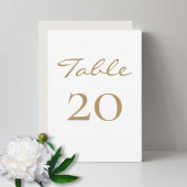 Chic et tendance | Carte de numéro de table minima