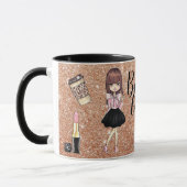 Chic et Wild fille's Planner café Mug (Gauche)