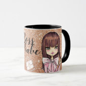 Chic et Wild fille's Planner café Mug (Devant droit)