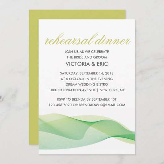 CHIC ETHEREAL | RÉPÉTITION DÎNER INVITATION (Devant / Derrière)