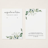 Chic Eucalyptus Boucles d'oreilles Bijoux Carte d' (Devant & derrière)