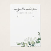 Chic Eucalyptus Boucles d'oreilles Bijoux Carte d' (Devant)