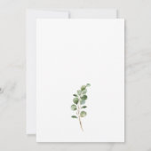 Chic Eucalyptus Faire-part de mariage Or (Dos)