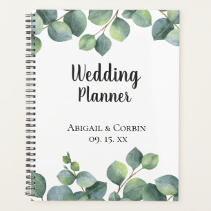 Chic Eucalyptus gebladerte gepersonaliseerde bruil Planner