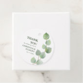 Chic Eucalyptus Greenery & Gold Hartelijk dank Bedankjes Labels (In situ)