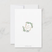Chic Eucalyptus Greenery Gold Rectangle Wedding Bedankkaart (Achterkant)
