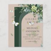 Chic Eucalyptus Greenery Leaves Emerald Wedding (Voorkant)