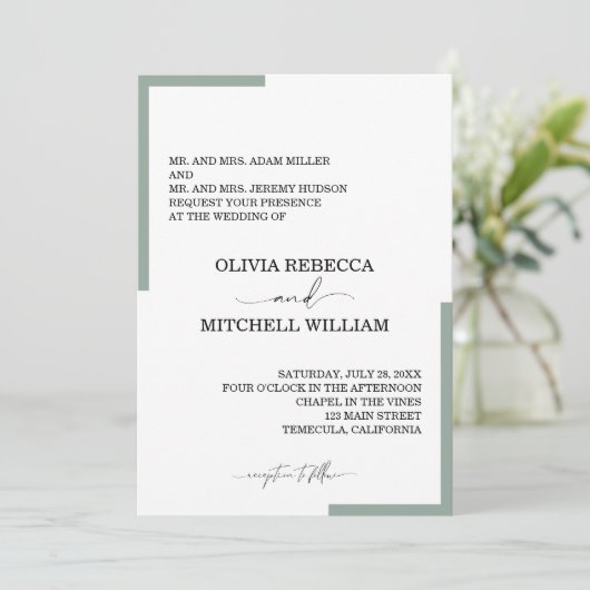 Chic Eucalyptus Greenery Wedding (Staand voorkant)