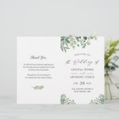 Chic Eucalyptus leest DIY Folded Wedding Program (Staand voorkant)
