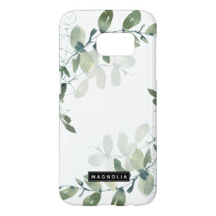 Chic Eucalyptus Monogram Samsung Galaxy S7 Hoesje