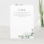Chic Eucalyptus Order of Ceremony Wedding Programma (Achterkant)