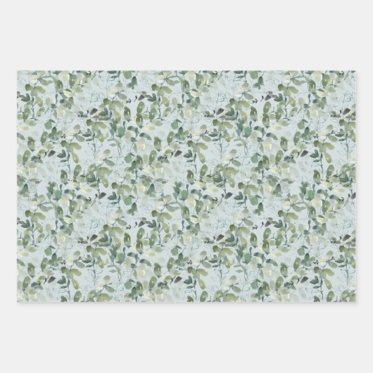 Chic Eucalyptus Pattern Inpakpapier Vel (Voorkant 3)