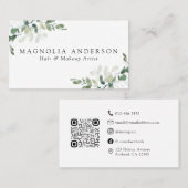 Chic Eucalyptus QR-code Visitekaartje (Voorkant / Achterkant)