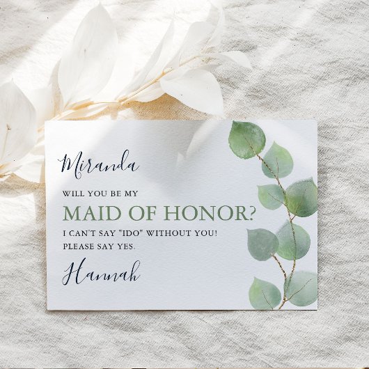 Chic Eucalyptus word je mijn vriendin van eer?