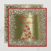 CHIC & FAB NOËL BLING CRYSTAL Invitation Or (Devant / Derrière)