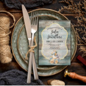 Chic Faire-part de mariage en bois Shabby Pastel