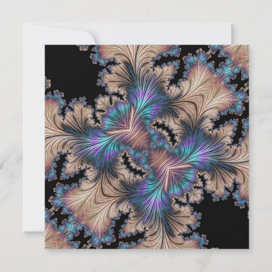 Chic Faire-part de mariage fractale (Dos)