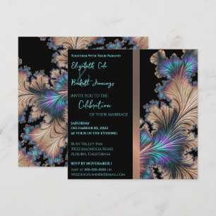 Chic Faire-part de mariage fractale