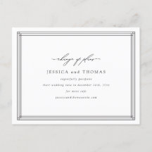 Chic Faire-Part de Mariage Reporté Changement de D