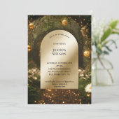 Chic Fairy Tale Enchanted Forest Baby shower Kaart (Staand voorkant)