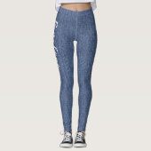 Chic Fake Blue Jeans Leggings Script (Devant)