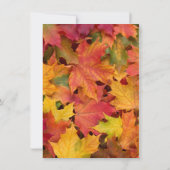 Chic Fall Leaves Burlap Wedding BEWAREN DE DATUM Save The Date (Achterkant)