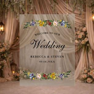 Chic Fantaisie Floral Vintage accueil de mariage