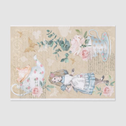 chic Fantasy Alice in Wonderland ontkoppeling Tissuepapier (Voorkant)