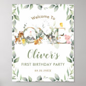 Chic Farm Animaux verdure Anniversaire Affiche de  (Devant)