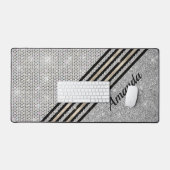 Chic faux cristal et parties scintillant argent gi (Clavier et souris)