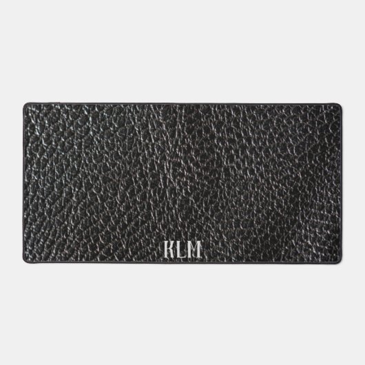 Chic Faux cuir noir avec monogramme (Recto)