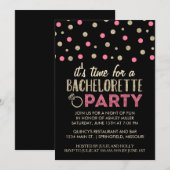 Chic Faux Glitter Bachelorette Party Kaart (Voorkant / Achterkant)