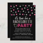 Chic Faux Glitter Bachelorette Party Kaart (Voorkant / Achterkant)