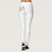 Chic Faux Gold Bride Bachelorette Party Leggings (Achterkant)