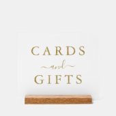 Chic Faux Gold Foil Cartes de mariage et cadeaux (Recto)
