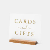 Chic Faux Gold Foil Cartes de mariage et cadeaux (Angle)