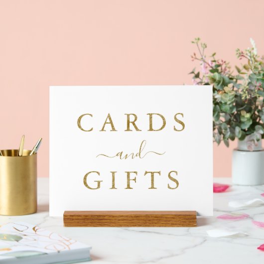 Chic Faux Gold Foil Cartes de mariage et cadeaux (Mariage)