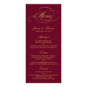 Chic Faux Gold Foil Kerstmenu Sjabloon Reclamekaart (Voorkant)