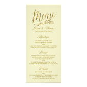 Chic Faux Gold Foil Mariage Menu Modèle - Ivory (Devant)