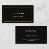 Chic Faux Gold Foil Visitekaartje (Voorkant / Achterkant)