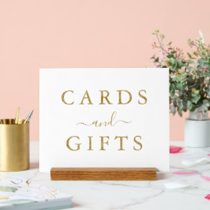 Chic Faux Gold Folie Trouwkaarten & Geschenken Acryl Bord