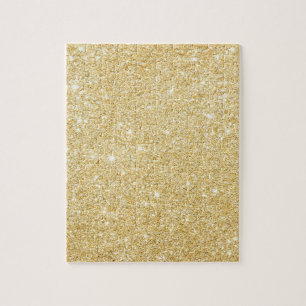 Chic Faux Gold Glitter Luxe Puzzel